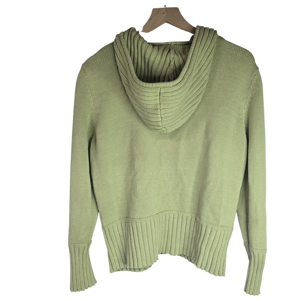 Vintage Cambridge Dry Goods Zip Up Hoodie Women XL Sage‎ Green Cotton Knit - Picture 3 of 5